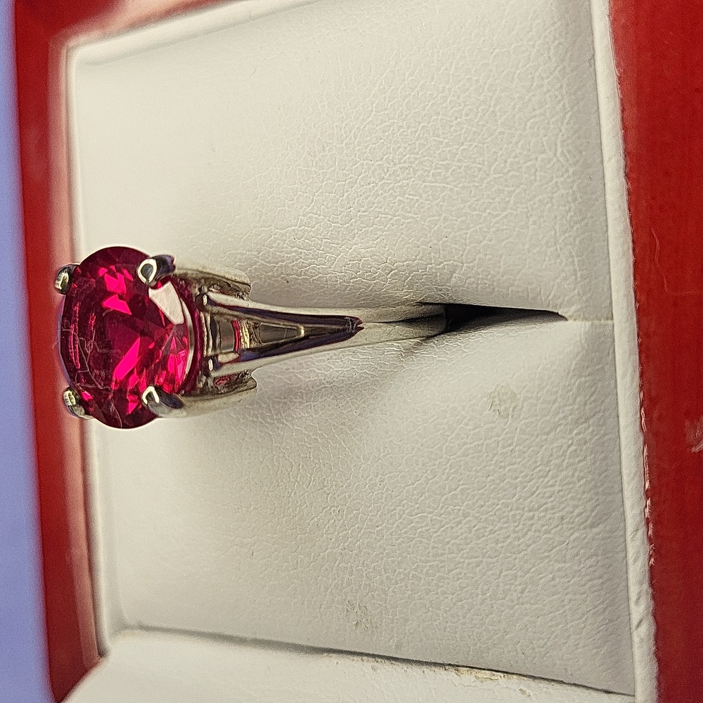 Radiant Ruby Red Round Brilliant - image 3